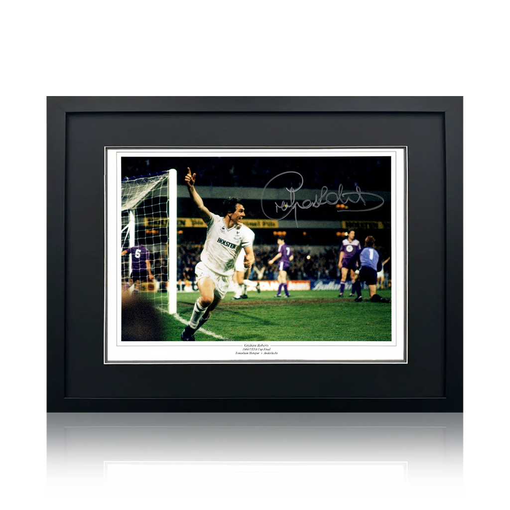 Graham Roberts Signed Tottenham Hotspur Image Deluxe Mount Frame