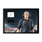 Guenther Steiner Signed 16x12 Image Cut Iconic Frame (ACG Cert)