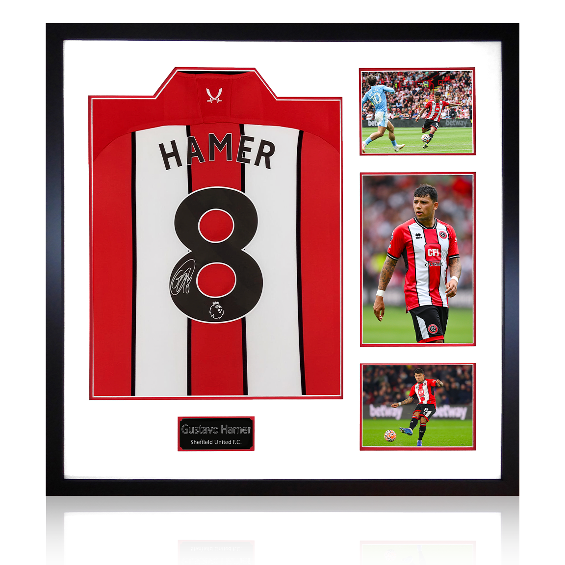 Gustavo Hamer Signed Sheffield United 23/24 Shirt Elite Frame