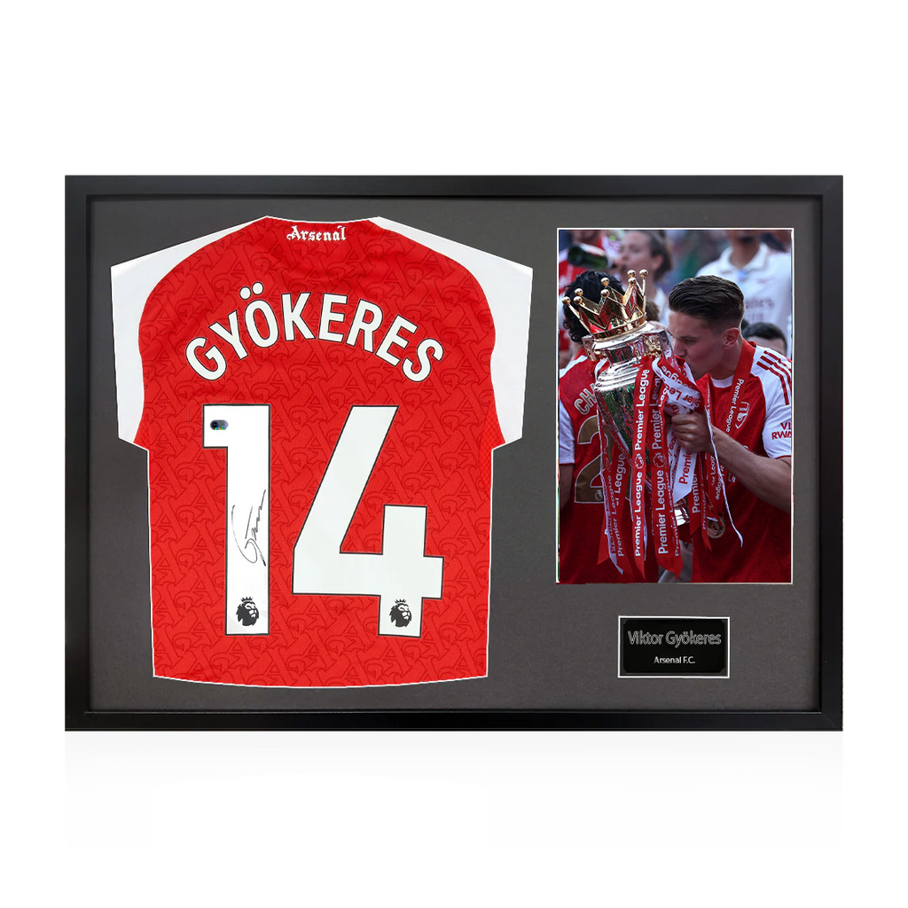 Viktor Gyökeres Signed Arsenal Champions Shirt Classic Frame (ACG Cert)