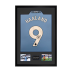 Erling Haaland Signed Manchester City Shirt Premium Frame (ACG)