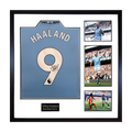 Erling Haaland Signed Manchester City Shirt Elite Frame (ACG)