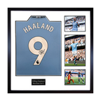 Erling Haaland Signed Manchester City Shirt Elite Frame (ACG)