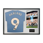 Erling Haaland Signed Manchester City Shirt Classic Frame (ACG)