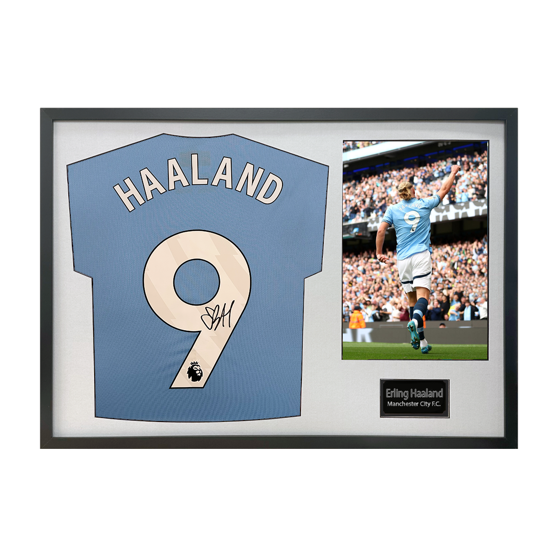 Erling Haaland Signed Manchester City Shirt Classic Frame (ACG)