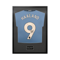 Erling Haaland Signed Manchester City Shirt Standard Frame (ACG)