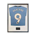 Erling Haaland Signed Manchester City Shirt Standard Frame (ACG)