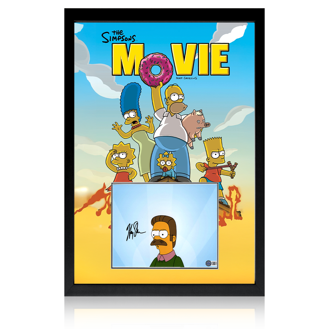 Harry Shearer Signed The Simpsons Image Iconic Frame (AFTAL Authentication)