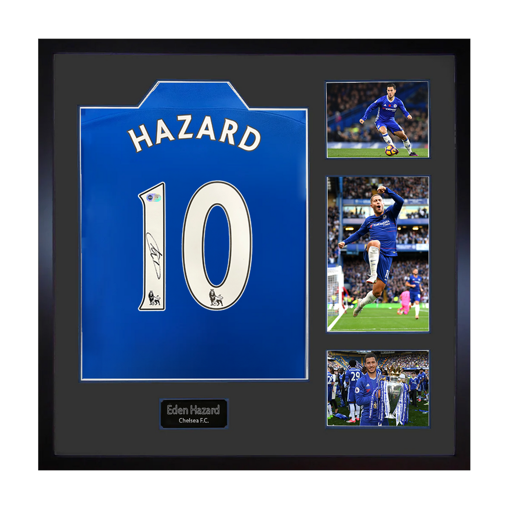 Eden Hazard Signed Chelsea Elite Frame