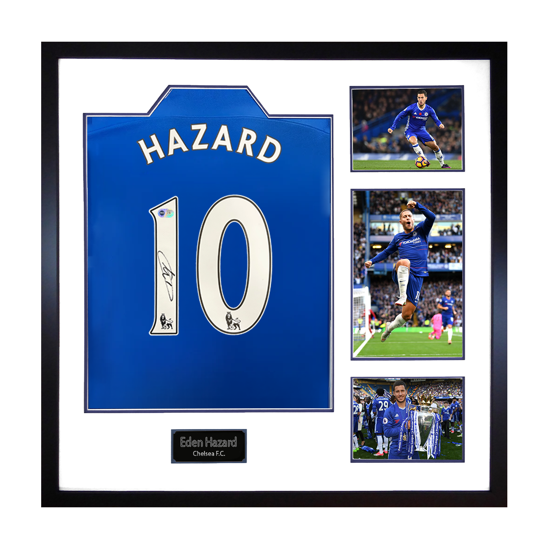 Eden Hazard Signed Chelsea Elite Frame