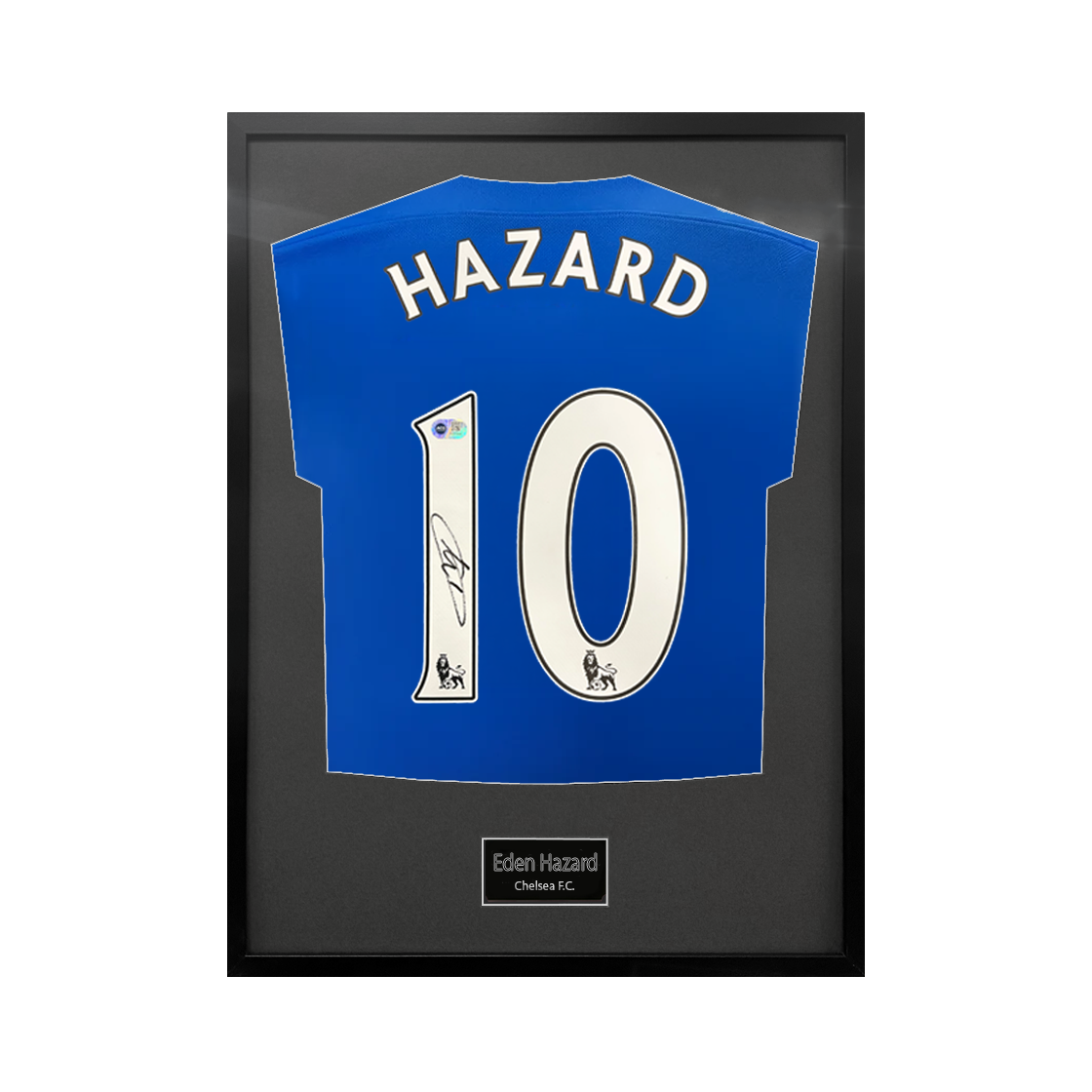 Eden Hazard Signed Chelsea Standard Frame