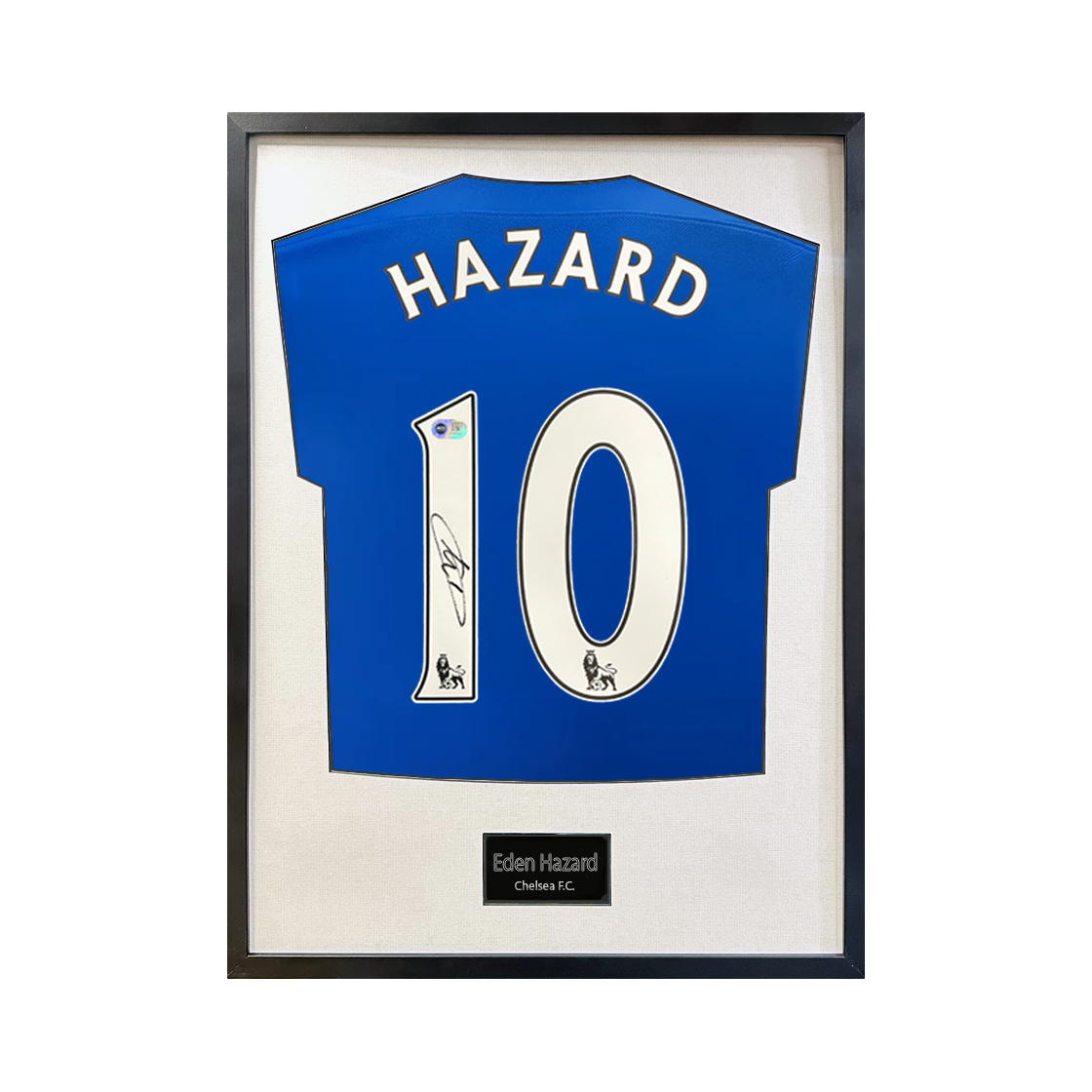 Eden Hazard Signed Chelsea Standard Frame