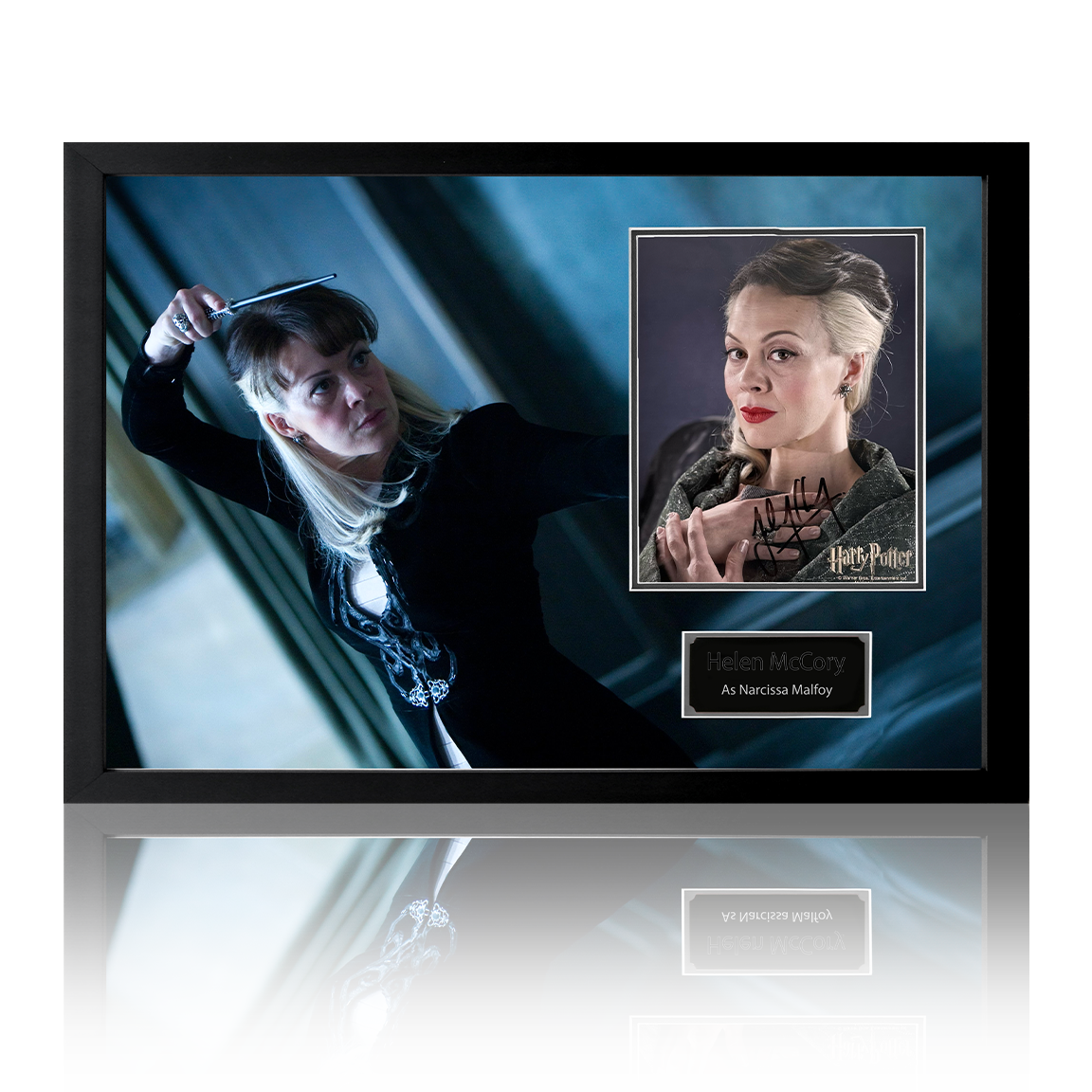 Helen McCrory Signed Narcissa Malfoy Iconic Frame (ACOA)