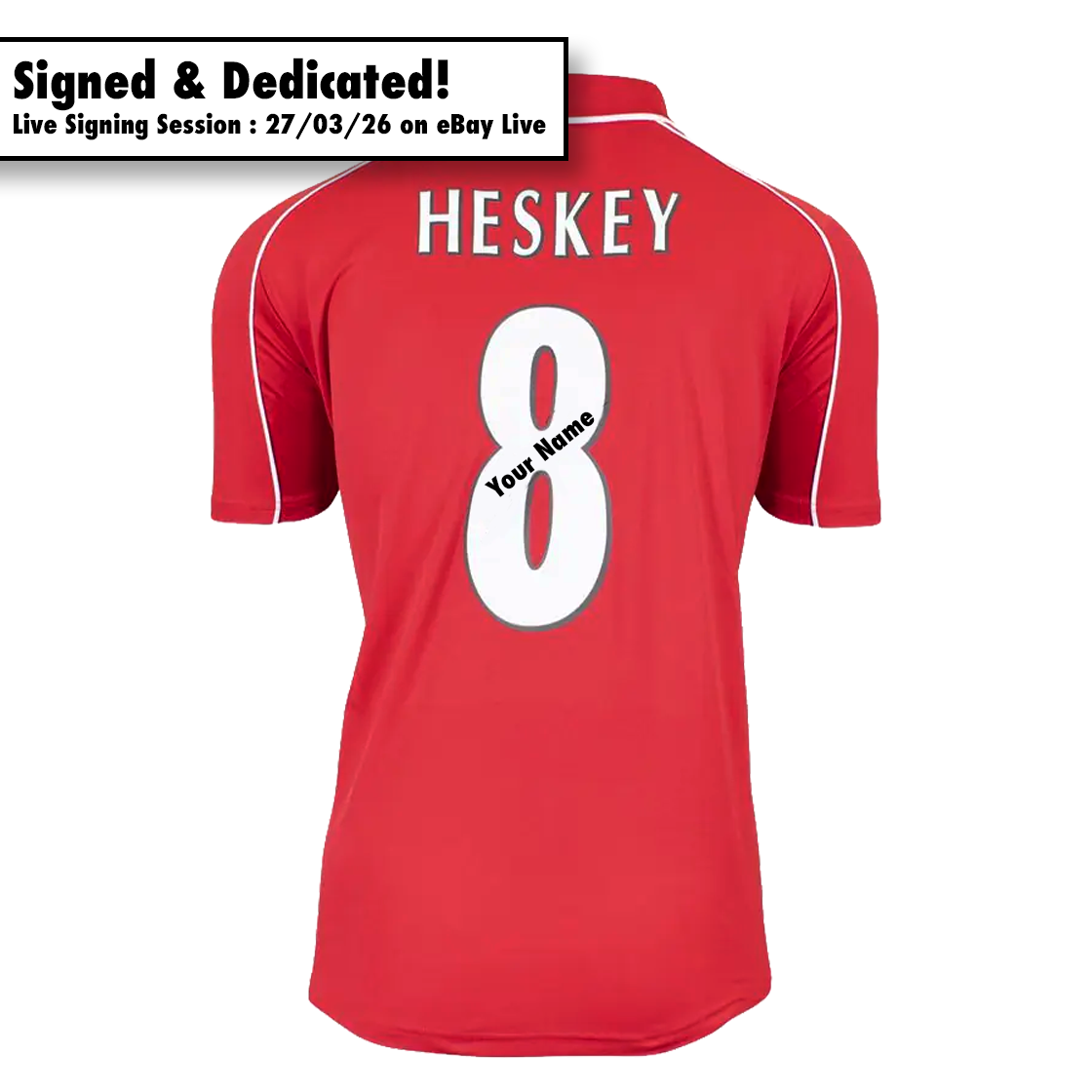 Emile Heskey Signed & Dedicated Liverpool Shirt