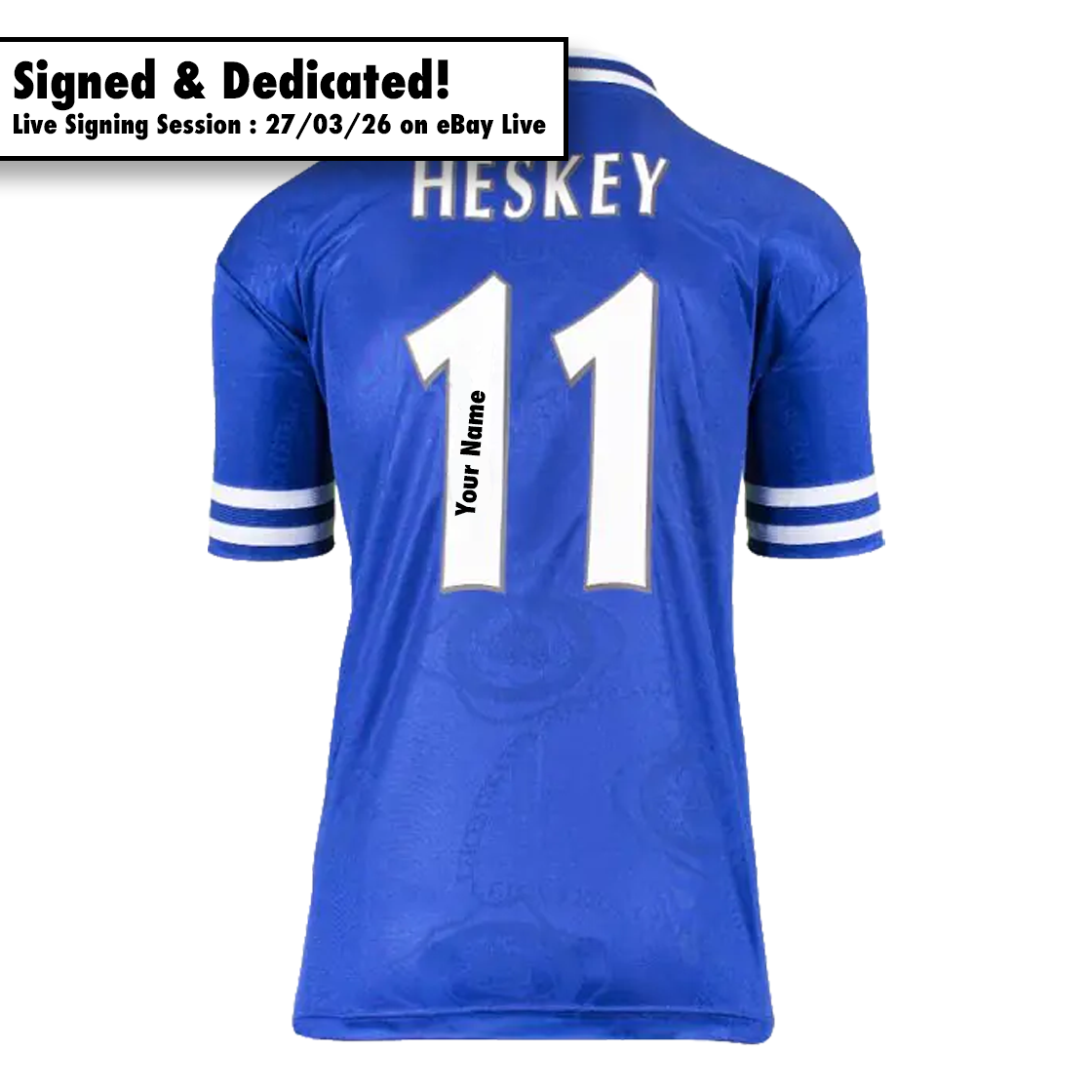Emile Heskey Signed & Dedicated Leicester City Shirt