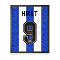David Hirst Signed Sheffield Wednesday Shirt Compact Display