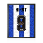David Hirst Signed Sheffield Wednesday Shirt Compact Display