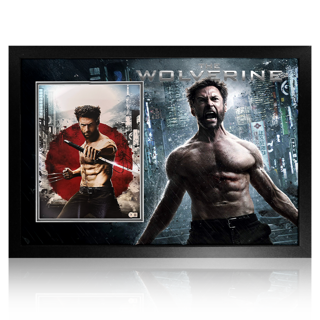 Hugh Jackman Signed The Wolverine Image Premium Frame (Beckett)
