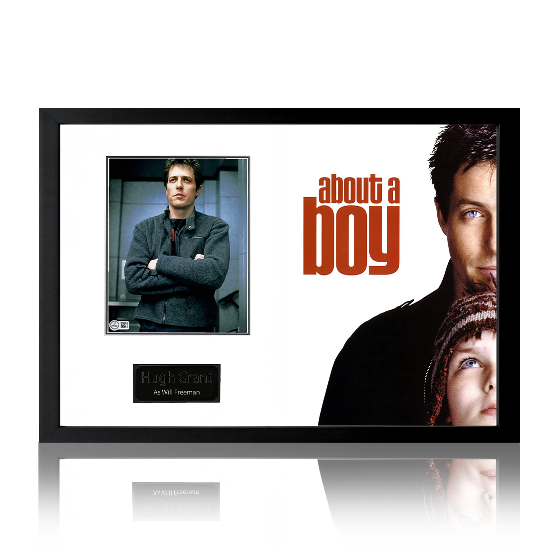 Hugh Grant Signed About a Boy Image Iconic Frame (AFTAL Authentication)