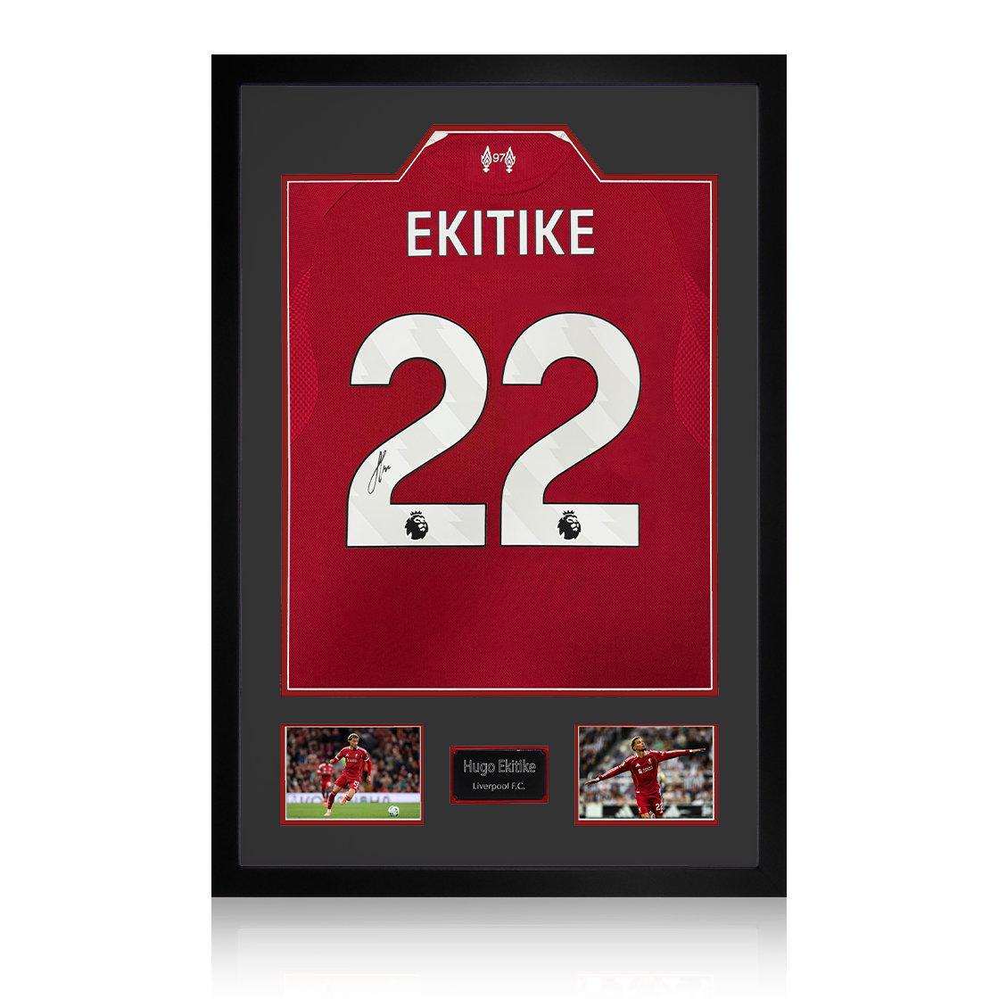 Hugo Ekitike Signed Liverpool Shirt Premium Frame (ACG Cert)