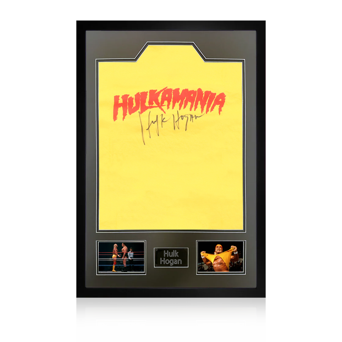 Hulk Hogan Signed WWE "Hulkamania" T-Shirt Premium Frame (PIA)