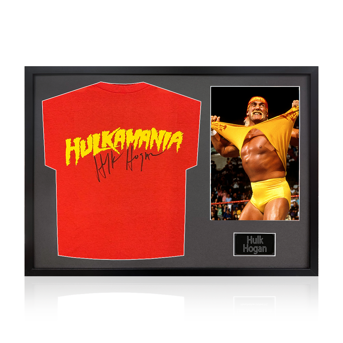 Hulk Hogan Signed WWE "Hulkamania" T-Shirt Classic Frame (JSA)