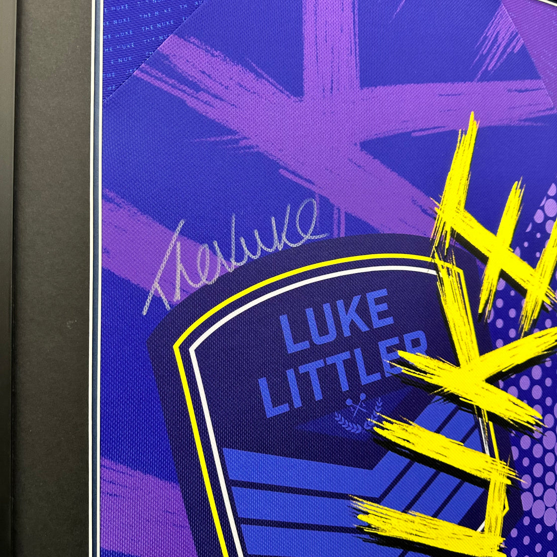 Luke Littler Back Signed 2024 Shirt Premium Frame