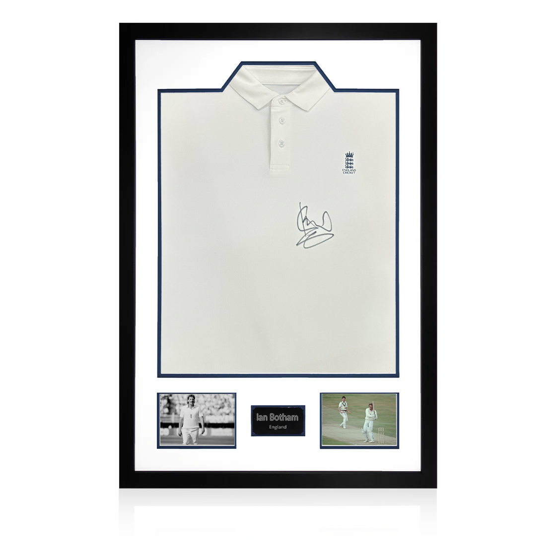 Ian Botham Signed England Shirt Premium Frame