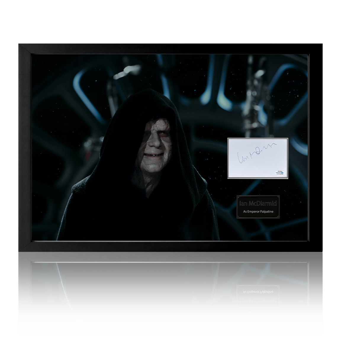 Ian McDiarmid The Emperor Signed Star Wars Framed Display (ACOA)