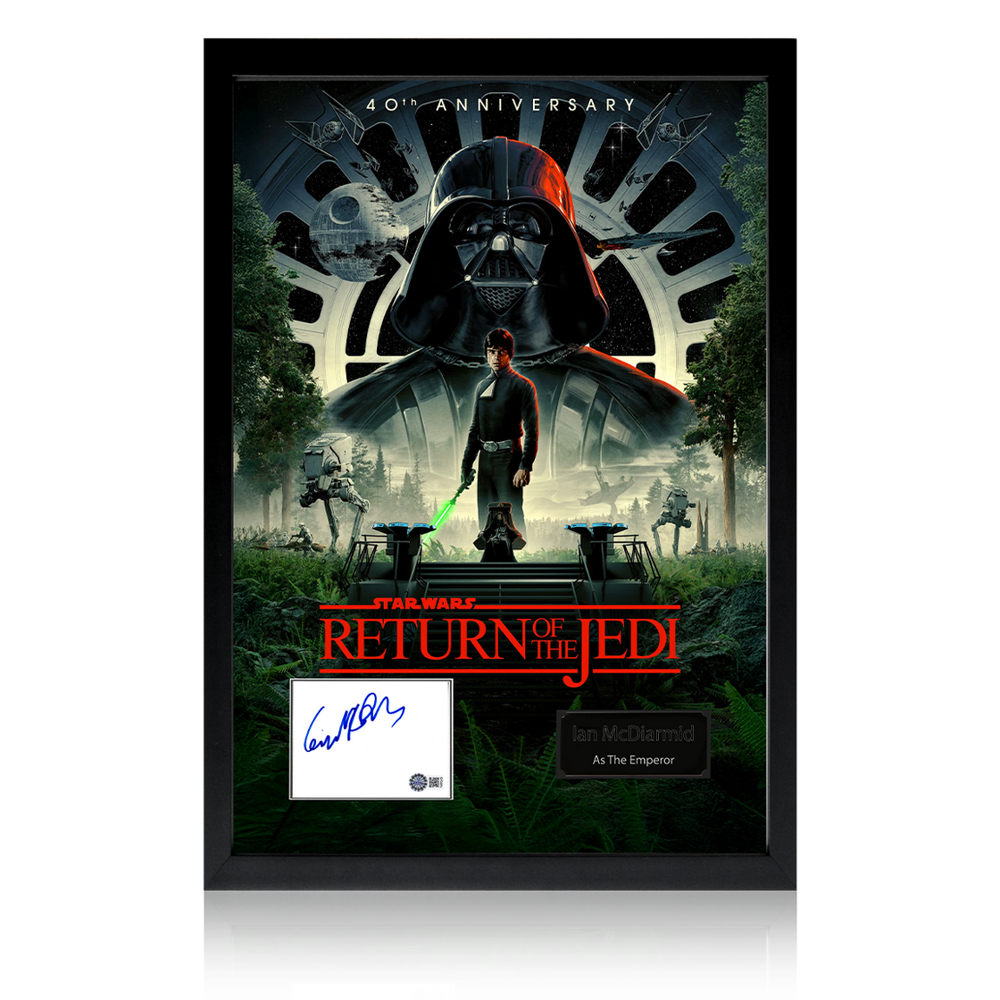 Ian McDiarmid Signed Star Wars: Return of The Jedi Iconic Frame (AFTAL Authentication)
