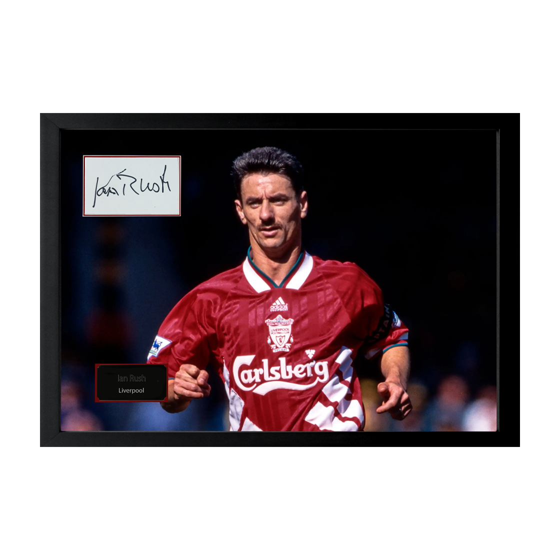Ian Rush Signed Liverpool Cut Iconic Frame (ACG Cert)