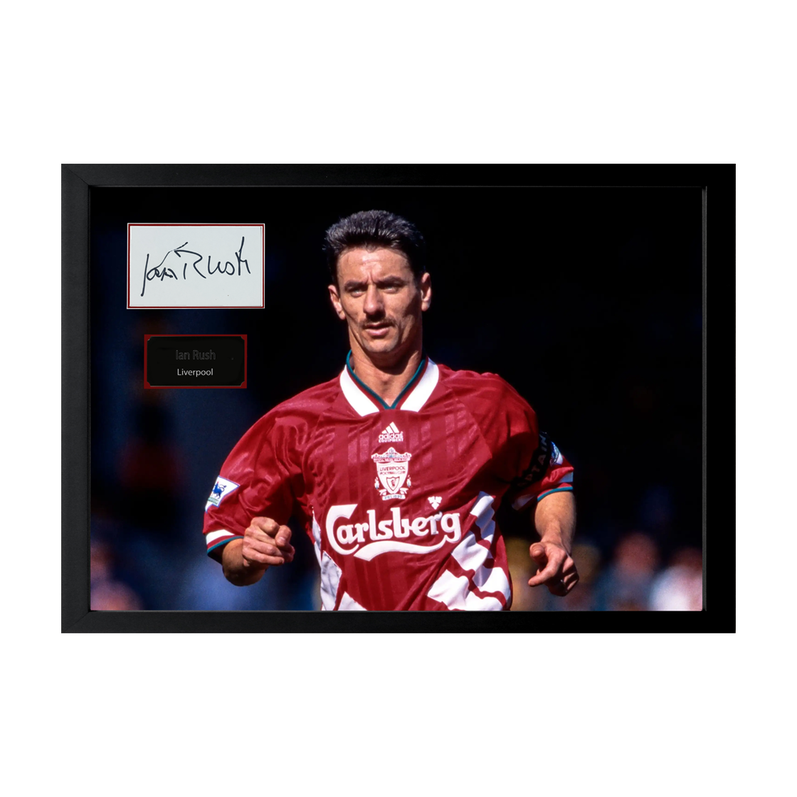 Ian Rush Signed Liverpool Cut Iconic Frame (ACG Cert)