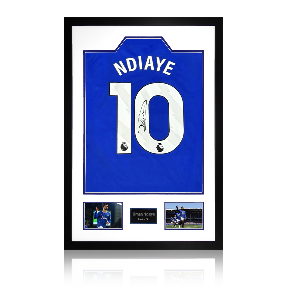 Iliman Ndiaye Signed Everton Shirt Premium Frame (ACG Cert)