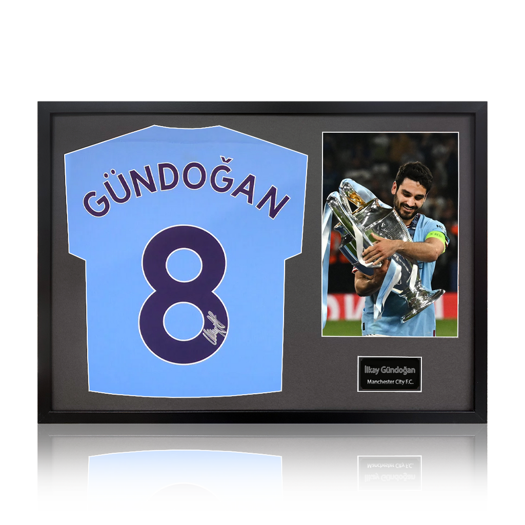 Ilkay Gundogan Signed 20/21 Manchester City Shirt Classic Frame