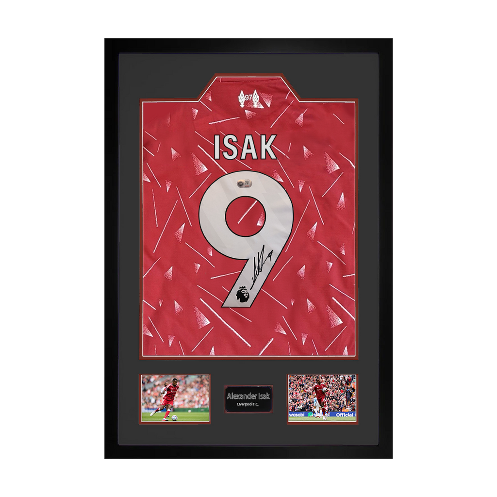 Alexander Isak Signed Liverpool Shirt Premium Frame (ACG Cert)