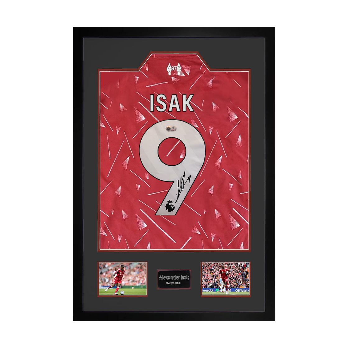 Alexander Isak Signed Liverpool Shirt Premium Frame (ACG Cert)