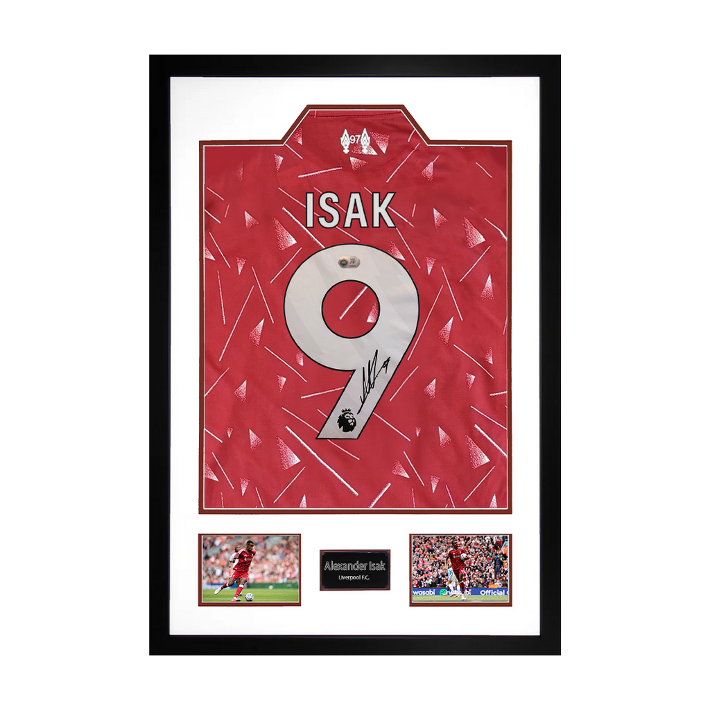 Alexander Isak Signed Liverpool Shirt Premium Frame (ACG Cert)