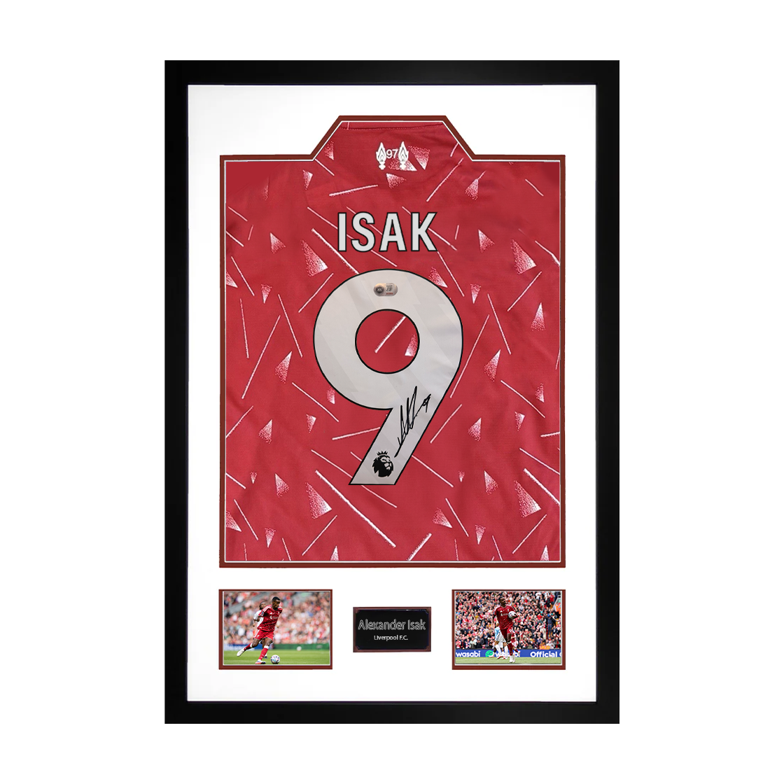Alexander Isak Signed Liverpool Shirt Premium Frame (ACG Cert)
