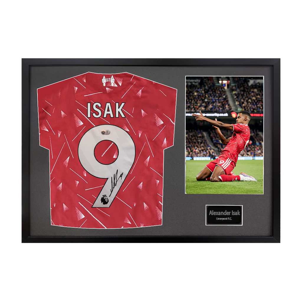 Alexander Isak Signed Liverpool Shirt Classic Frame (ACG Cert)