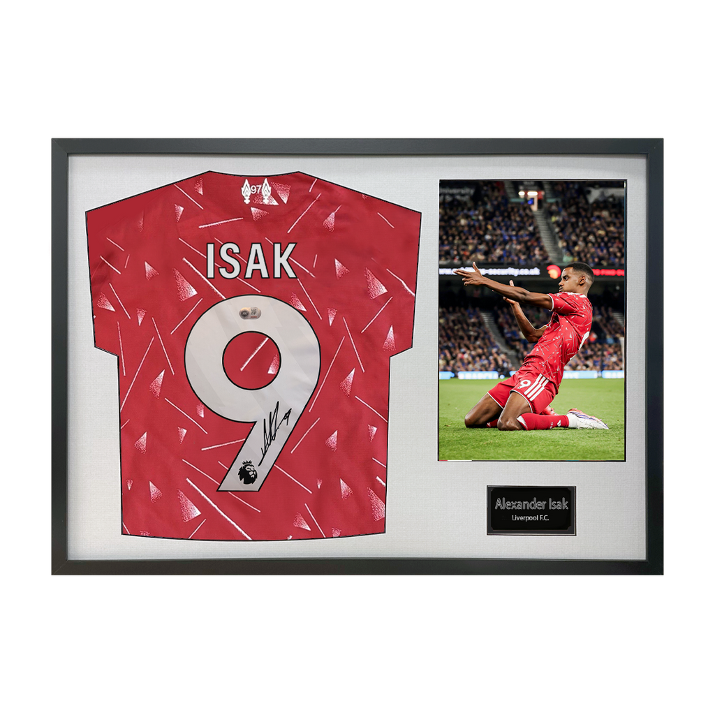 Alexander Isak Signed Liverpool Shirt Classic Frame (ACG Cert)