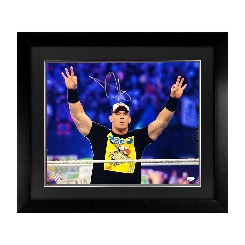 John Cena Signed 20x16 Image Deluxe Mount Frame (JSA)