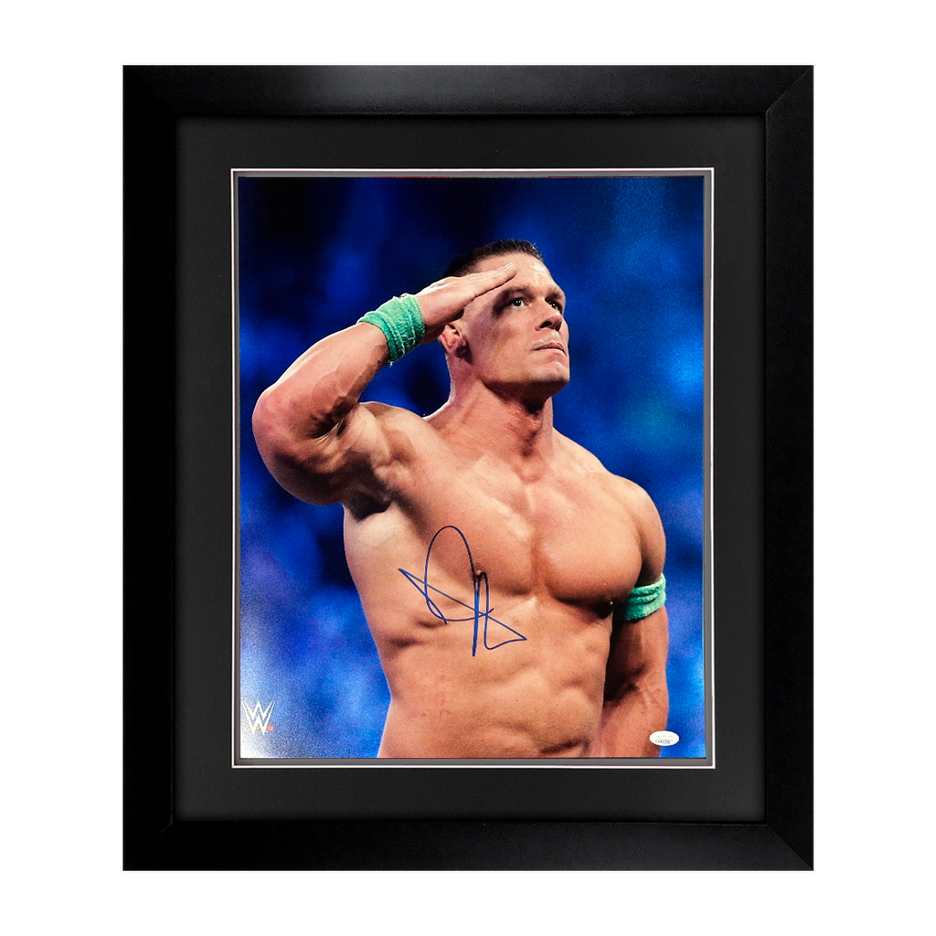 John Cena Signed 20x16 Image Deluxe Mount Frame (JSA)