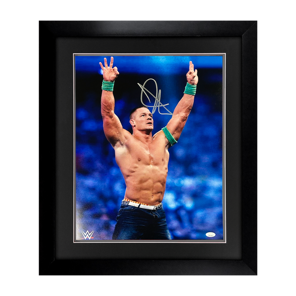 John Cena Signed 20x16 Image Deluxe Mount Frame (JSA)