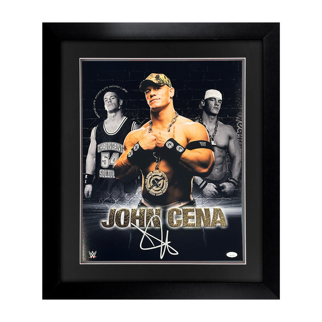 John Cena Signed 20x16 Image Deluxe Mount Frame (JSA)