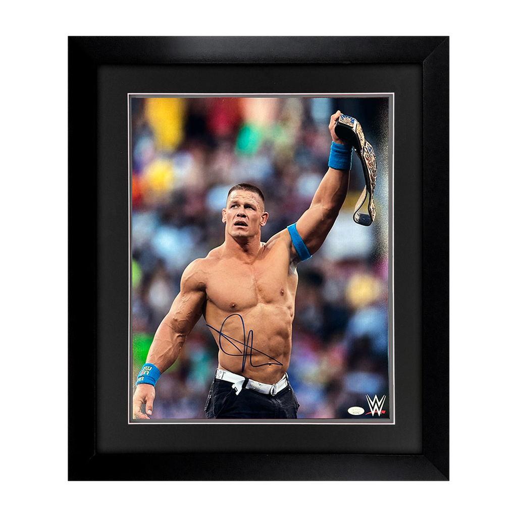John Cena Signed 20x16 Image Deluxe Mount Frame (JSA)
