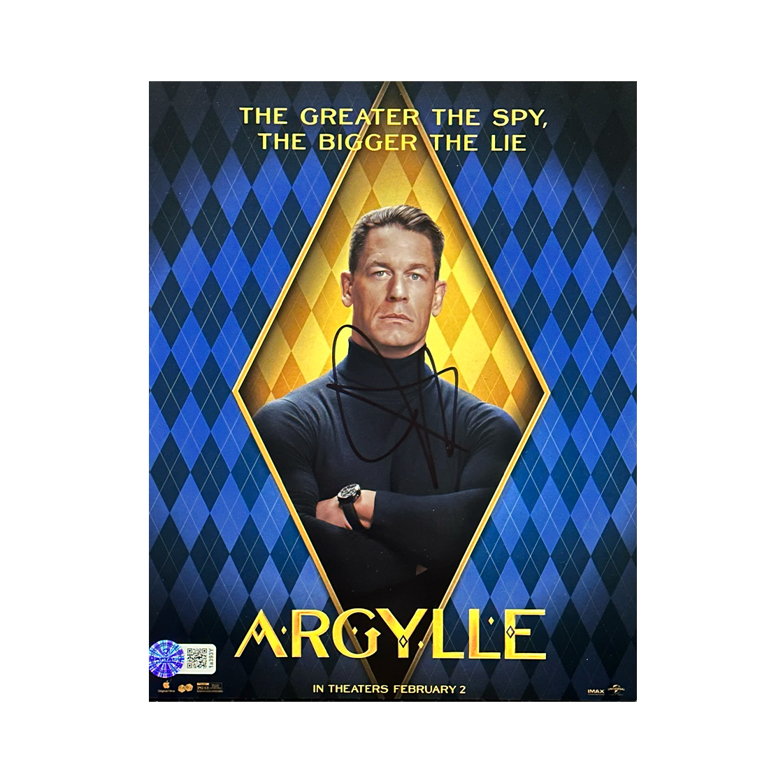 John Cena Signed Argylle 10x8 Image (AFTAL Authenticated)