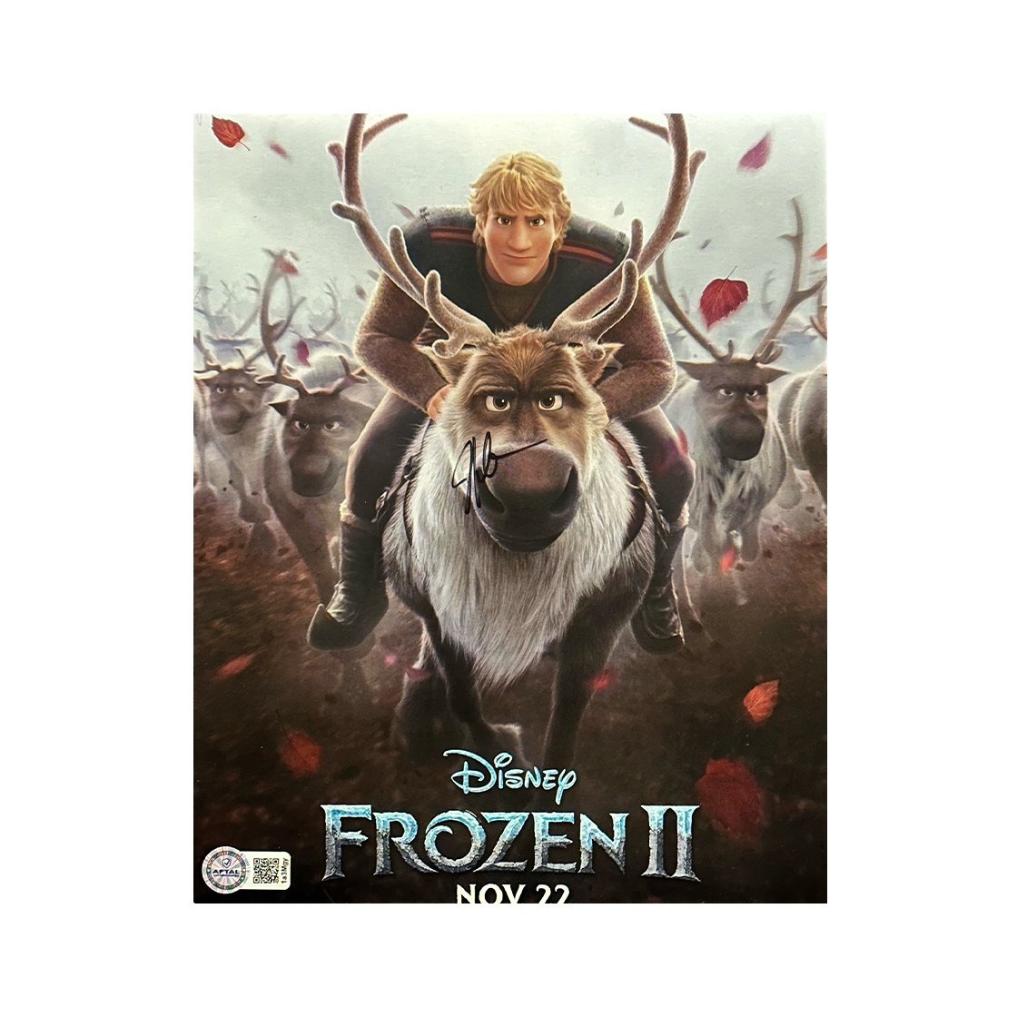 Jonathan Groff Signed Frozen 2 10x8 Image (AFTAL Authenticated)