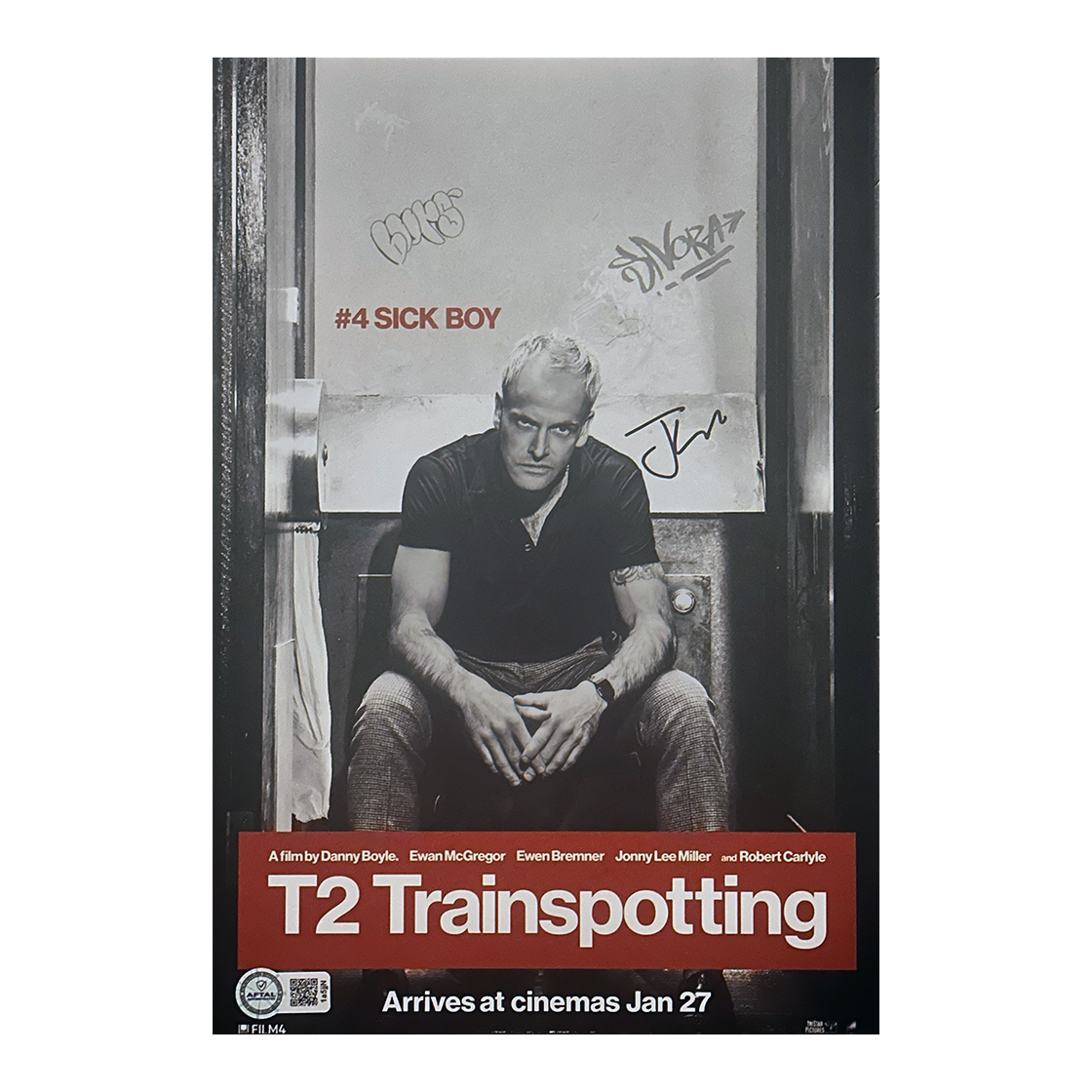 Jonny Lee Miller Signed Trainspotting 2 12x8 Image 2 (AFTAL Authenticated)