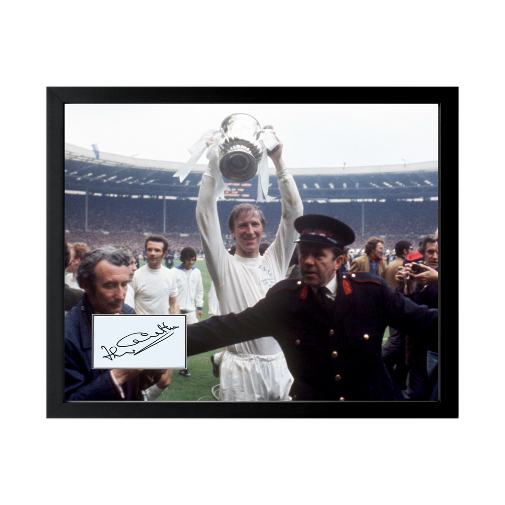 Jack Charlton Signed Leeds United Cut Deluxe Mount Frame