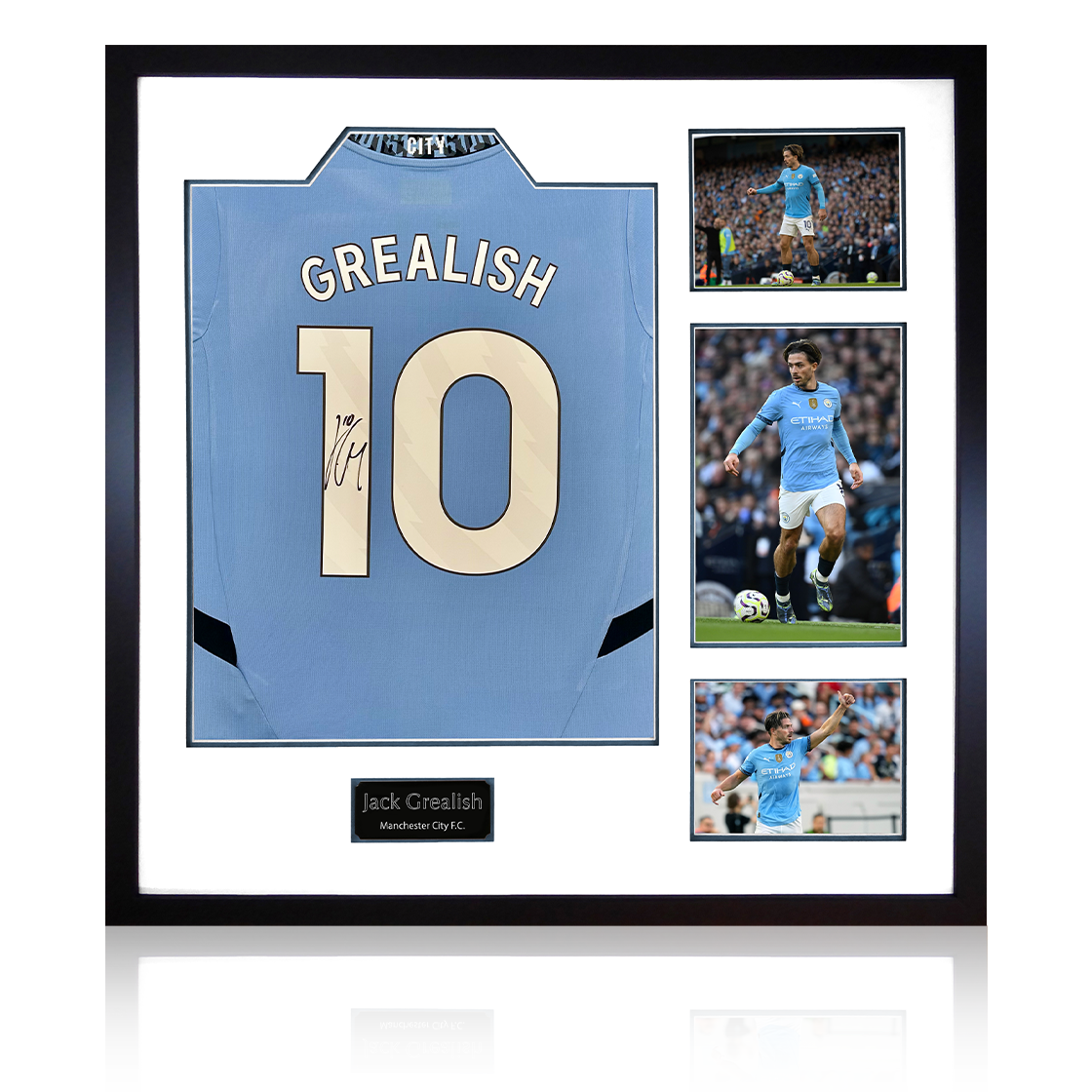 Jack Grealish Signed Manchester City 24/25 Shirt Elite Frame